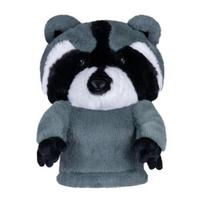 Plush Animal Golf Club Headcover Goat Fox Chipmunk Elk Wolf Sheepdog Raccoon Wood Driver Head Protector Cover Golf Accessories Golfer Gift M black
