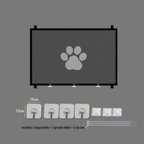 Pet Safety Net: Portable Dog Gate & Cat Barrier for Doorways gray