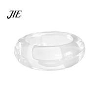Ambient Light Candle Holder Glass Flower Tealight Holder, Plum Blossom Thick for Home Party Decor, Wedding Table Centerpiece B white