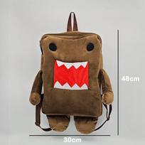 Domo Kun pliušinis kuprinės krepšys moterims vyrams rudas kimštas krepšys mielas mažas peties pasiuntinio krepšys brown