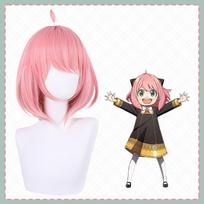 Kimetsu no Yaiba Kamado Nezuko Cosplay Wig Heat Resistant Synthetic Hair Wigs + Bamboo Props Sealing Stick (WHITE,One Size) balta