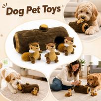 Squirrel Tree Hole Toy for Dogs - Pet Toy for Aggressive Chewers One Size black