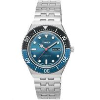 TIMEX M79 Vyriškas laikrodis, Automatinis mechanizmas, Atsparus vandeniui 5 ATM, Plastikinis korpusas, Mėlynas ciferblatas, 40 mm korpusas, Modelis TW2V25100 mėlyna