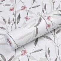 Viniliniai žali lapai, lipni tapetai, lipni kontaktinė plėvelė, nuimami vandeniui atsparūs tapetai baldų atnaujinimui 45cm x1m white