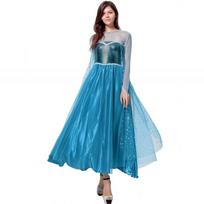 Halloween Frozen Adult Dress Elsa Princess Dress Rozen Dre Adult Dress Dress XL blue
