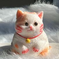 Cute Big Kitty Cat Taba Silicone Fuzzy Super Big Cat Kitten Handmade Squeeze Toy Mochi Toy Hand Relax Stress Release Gift One Size gray