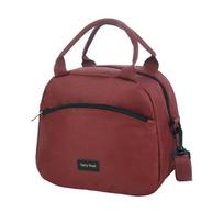 Insulated Multifunctional Crossbody Lunch Bag for Office Workers rožinė