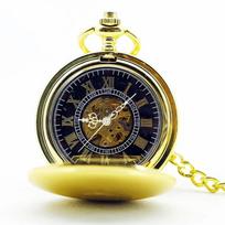 PJX1177 Golden Window Grille Engraved Pocket Watch Mechacnical Hand-winding Men Women Pocket&Fob Chain Flip Watches Reloj Hombre auksas
