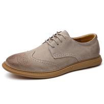 British Style Big Size38~46Casual Business Office Shoes Men Fashion Suede Leather Oxford Shoe Comfy Genuine Leather Walking Shoe 38