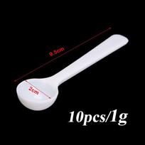 10PCS Home Scoop Kitchen 1/3/5/10g Measuring Spoon Plastic Coffee Milk 5g-10pcs white