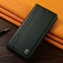 For Xiaomi Poco X3 X4 X5 X6 X7 X8 Pro NFC GT Neo Max 5G Nappa Inner Mesh Pattern Genuine Leather Flip Phone Cover Case Cowhide Poco X4 GT brown
