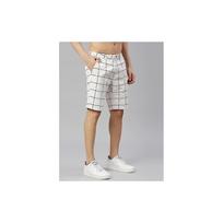 Thomas Scott Men' Checkered Slim Fit Shorts 32 pilka
