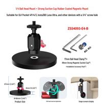 DJI Pocket, 360, Luna Series Action Camera Suction Cup Mount & Tube Clamp Stand
