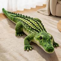 65/90cm Imituoti Krokodilo Pliušiniai Žaislai Minkšti Įdaryti Gyvi Žali Pilki Rudi Milžiniški Aligatoriai Sofos Pagalvė 65cm black