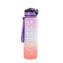 1000ML Flip-Top TRITAN Sports Water Bottle with Scale & Straw Above 1L white