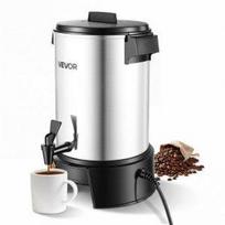 VEVOR komercinis kavos virimo indas, 30 puodelių 4,5 l karštų gėrimų dozatorius su nenutekantis čiaupas, 1190 W greitai paruošianti kavos virimo mašina, automatinis temperatūros valdymas 25 x 27 x 37 cm