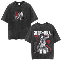 Attack on Titan Mikasa Ackerman Merchandise T-Shirt - Unisex Loose Cotton Tee XL black
