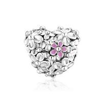 PANDORA 791155C01 Mom Daisy Heart Silver Charm 791155C01 white