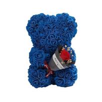 Cute Bear Artificial Rose Flower with Gift Box Valentine's Day Gifts for Mom Wife Grandma Girlfriend Sister in Mother's Day Birthday Anniversary 1 Set ežero mėlyna spalva
