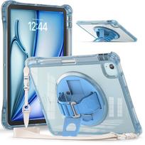 For iPad Air 11 4th 5th 10th 10.9 10.2 9th A16 11th Generation Case Hand Strap Tablet Cover for iPad Pro 11 12.9 13 inch Funda iPad (A16) 11th 11 šviesiai mėlyna spalva