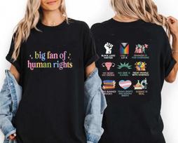 Big Fan Of Human Rights Shirt, Equality Sweatshirt, Human Rights Top, Social 2XL gray