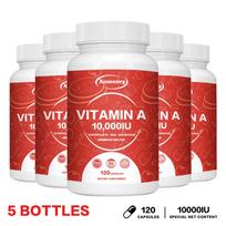 Vitamin A capsules, 10,000 IU per serving, immune system multivitamin, dietary supplement, suitable for adults. 120*5