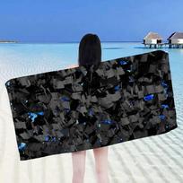 Magnetic Real Forged Carbon Big Microfiber Beach Towels Quick Dry Towel Sand Beach Towels Pool Towel For Travel Swim Pool Yoga 130x80cm