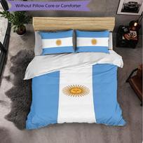 Argentinos nacionalinės futbolo rinktinės 3 dalių patalynės komplektas Minkštas antklodės užvalkalų rinkinys su užvalkalais pagalvėms Spausdintas miegamojo dekoravimo rinkinys namams 140cm*200cm