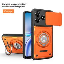 Armor Shockproof Case For ZTE Nubia Blade A36 Slide Camera Lens Protection Metal Ring Holder TPU Plastic Phone Cover Fundas Blade or Nubia A36 black