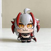 Q Version Arknights Vishdell Cute Figure Chibi Wisadel Anime Figurine Game Collectible Model Toy Desktop Ornament Home Deco Gift gray