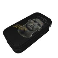 Classic Vintage Pencil Case ronaldos Pencil Pouch for Student Big Capacity Bags Office Gifts Stationery 21x10.5x5cm black