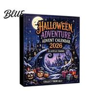 Halloween Party Favors for Kids Advent Calendar 2026 24 Day Countdown Box with Adventure Mini Collectible Acrylic Ornaments Set Figures Spooky black