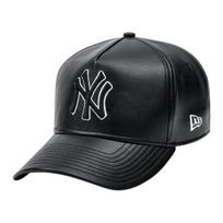 New Era MLB New York Yankees prekės ženklo siuvinėta dirbtinės odos beisbolo kepurė unisex poros stiliaus Juoda OS Azijos versija juoda