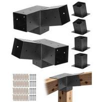 VEVOR Pergolos rinkinys, 3 krypčių kampinės jungtys 4x4 colio (102x102 mm) medienos sijoms, tikro dydžio