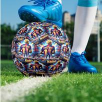 Lamine Yamal Fashion Size 5 Football Wearproof Non‑Slip Soccer Ball For Sports Training Entertainment Use Size 5 blue