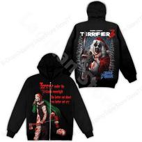 Siaubo filmas Terrifier 3 3D spausdinimo Hoodie Vyrams Moterims Madingas Užtraukiamas Hoodie Megztinis Vyriškas Striukė Vyriškas Sportinis Kostiumas Užtrauktukas Drabužiai Naujas S black