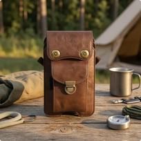Crossbody Phone Pouch Leather Bag with Strap Hands for Commuters, Daily Use, Travel ruda