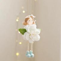 WTEMPO Cute Big Flower Girl Doll Pendant Festive Scene Party Decorations for Party Favors Four Season Decoration 2pcs