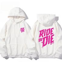Muc Off Ride or Die Spausdintas Madingas vyriškas džemperis Laisvalaikio Aukštos kokybės džemperis Laisvas megztinis 2XL white