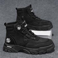 Autumn Shoes for Men Short Boots High Tops Leather Casual Shoes Fashion Desert Ankle Boots 39