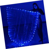 LED šviesos šlovinimo šokio vėliava su teleskopiniais stiebais, pusapvalis dizainas, šlovinimo vėliavos šventėms ir paplūdimio atostogoms 5 blue