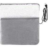Winter Electric Foot Heating Pad Sleeping Household Thermal Foot Warming Mat Soft Furry Foot Warmer Heater Home Heating Pads gray