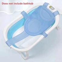 Portable Baby Bathtub Pad Ajustable Bath Tub Shower Cushion Newborn Support Seat Mat Foldable Baby Bath Seat Floating Water Pad gray