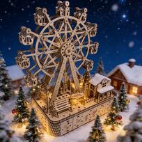 Wooden Ferris Wheel Puzzle DO-IT-YOURSELF Wooden 3D Ferris Wheel Assembly Learning Birthday Present Christmas Present balta