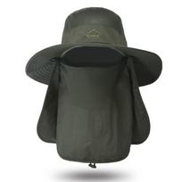 Summer Sun Protection Big Size 62CM Bucket Hats 3-piece Sunscreen Climbing Hat Sun Hat with Neck Flap Removable Fishing Hat  Practical Use black