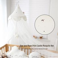 Adjustable Foldable Baby Crib Mosquito Net with Stand for Newborns and Children white