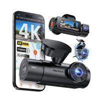 VANTRUE N4 Pro S 4K automobilio vaizdo registratorius, trigubo kanalo 4K + 1080P + 1440P su GPS, 24/7 parkavimo stebėjimas, valdymas balsu, IR naktinis matymas, LTE