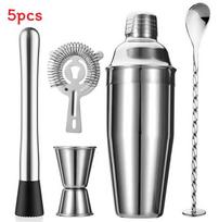 Boston Cocktail Shaker Set Stainless Steel Bar Tools For Home Bar And Party Use 3PCS Rose Gold black