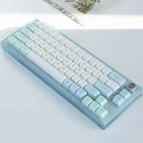 MAIMOOO Keycaps English/Russian XDA Ice Crystal Mint PBT Dye-Sub for DIY Layout Mechanical Keyboard Customize Key Cap white