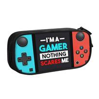 GamePad Games Console Cartoon Kawaii Pencil Cases Girls Boys Big Capacity  Pencil Pouch Students Stationery 21x10.5x5cm blue